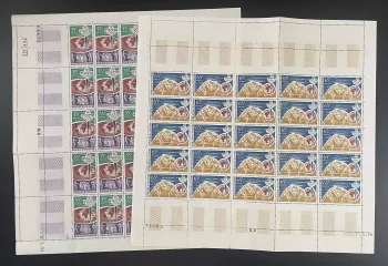Côte d'Ivoire 1964 YT 225-226 planche Jeux Olympiques Tokyo sport lutte
