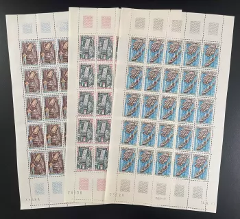 Elfenbeinküste 1970 YT 298-300 Bogen Industrie Streichhölzer Textil
