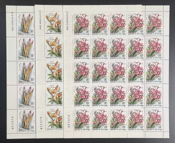 Elfenbeinküste 1979 YT 485-487 Bogen Blumen Orchideen Renanthera Storiei