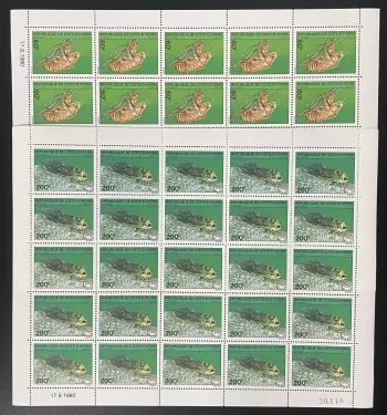 Elfenbeinküste 1980 YT 553-554 Zikade Insekt Fauna Entomologie