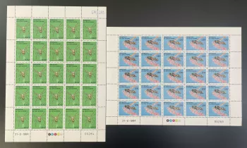 Ivory Coast 1984 YT 681 682 sheet insects spider wasp flowers