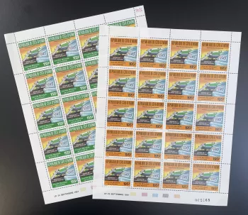 Ivory Coast 1987 YT 795-796 sheet World Post Day EMS airplane