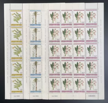 Elfenbeinküste 1993 YT 907-909 Bogen Orchideen Blumen Flora Botanik