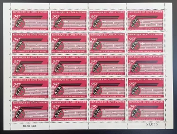 Ivory Coast 1963 YT PA 30 sheet Air Africa DC-8 aircraft aviation