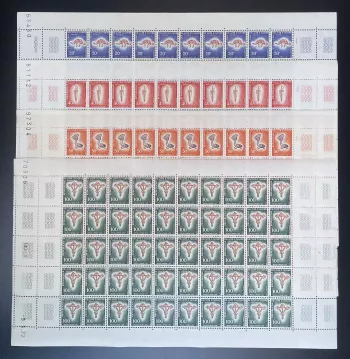 Côte d'Ivoire 1972 YT Taxe 34-37 planche poids à peser or neuf