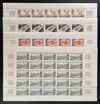 Dahomey 1966 YT 242-245 Bogen Pfadfinder Scoutismus Semaphor Karte