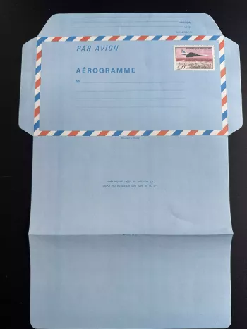 Aerogram France Concorde 4.20F PER PLANE new aviation printed stamp