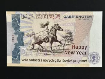 Matej Gabris GABRISNOTE PF 2026 Billet Fantaisie Collector Cheval Happy New Year