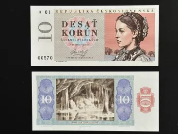 Matej Gabris Billet fantaisie 10 Korún Gabrisnote 2026 Československá