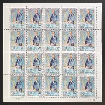 Dahomey 1967 YT PA 62 sheet Konrad Adenauer Kokoschka Europafrika painting