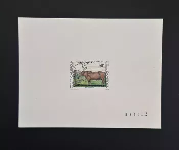 Cameroun 1981 Mi. 951 épreuve de luxe Moutourou faune animaux menacés