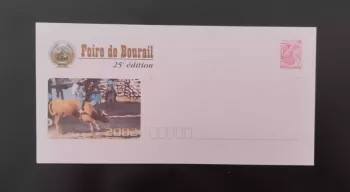 Entier postal Nouvelle-Calédonie Foire de Bourail 2002 25e édition vache