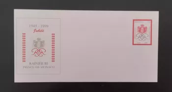 Monaco Entier Postal Jubilé Prince Rainier III 1949 1999 Neuf 3,00F PAP