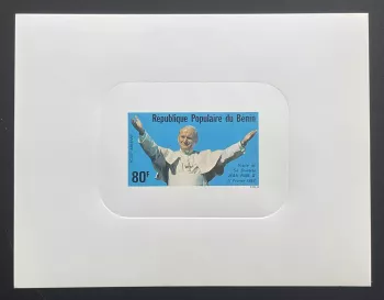 Benin 1982 Mi. 277 Luxusprobe Papst Johannes Paul II Besuch Luftpost