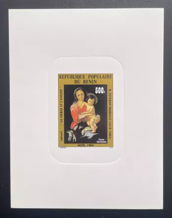 Benin 1984 Mi. 379 luxury proof Christmas Murillo Madonna Child