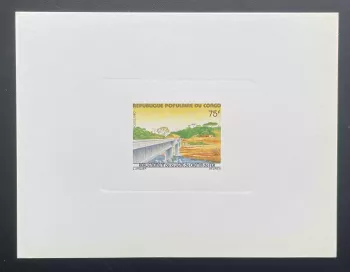 Congo 1980 Mi. 792 épreuve de luxe pont chemin de fer réalignement ligne