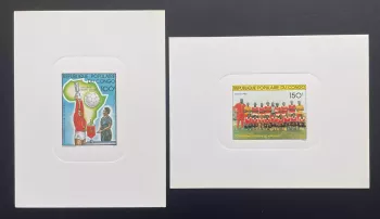 Congo 1981 Mi. 800 - 801 épreuve de luxe Handball Championnes Afrique