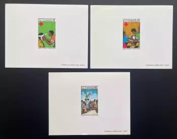 Congo 1981 Mi. 840 - 842 épreuve de luxe Croix-Rouge congolaise santé