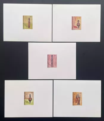 Congo 1981 Mi. 845 - 849 épreuve de luxe fétiches sculptures art
