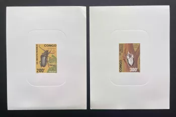 Kongo 1991 Mi. 1260-1261 Luxusprobe Schädlinge Käfer