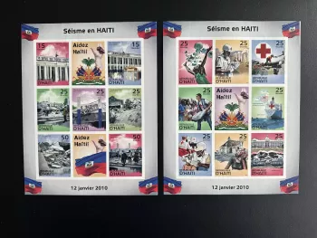 Haiti 2010 Mi. Bl. XV-XXIX IMPERF Earthquake Red Cross