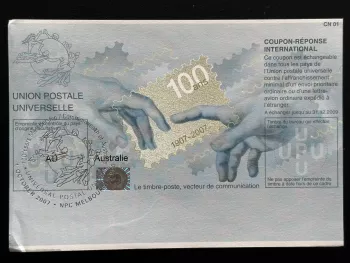 CRI CN 01 Australien 100 Jahre UPU 1907 2007 Silberstempel NPC Melbourne