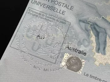 CRI CN 01 Australia 100 years UPU 1907 2007 silver cancellation NPC Melbourne