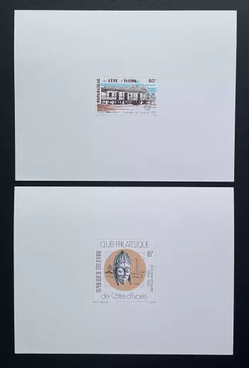 Côte d'Ivoire 1981 Mi. 676 - 677 épreuve de luxe Journée masque poste