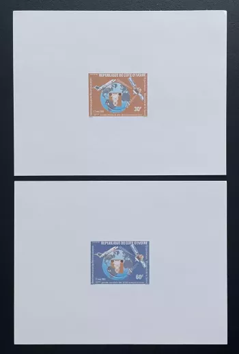 Côte d'Ivoire 1981 Mi. 678 - 679 épreuve de luxe télécommunications UIT
