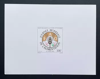 Côte d'Ivoire 1981 Mi. 705 épreuve de luxe FAO Alimentation Agriculture