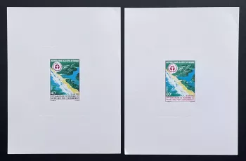 Côte d'Ivoire 1982 Mi. 733 - 734 épreuve de luxe PNUE environnement plage