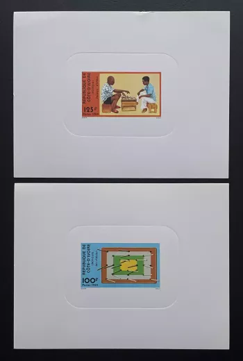 Ivory Coast 1984 Mi. 824 - 825 luxury event traditional games Eklan