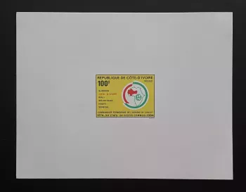Côte d'Ivoire 1984 Mi. 835 épreuve de luxe CEAO Afrique Ouest Burkina Mali