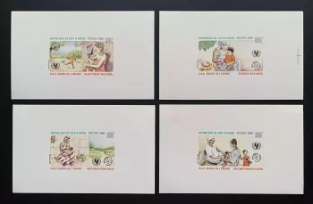 Côte d'Ivoire 1985 Mi. 873 - 876 épreuve de luxe ONU survie enfant UNICEF