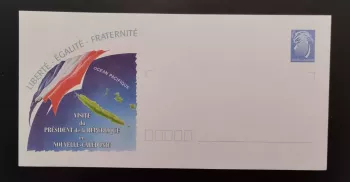 PAP Stationery New Caledonia Visit of the President Republic Cagou Bleu