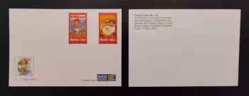 Malta 2003 Ganzsache Postkarte Nr.24 Veronafil Europa CEPT Plakate
