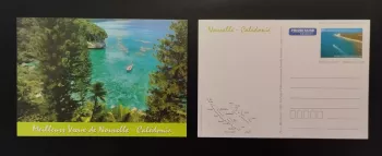 Nouvelle Calédonie entier postal carte PAP prioritaire meilleurs voeux