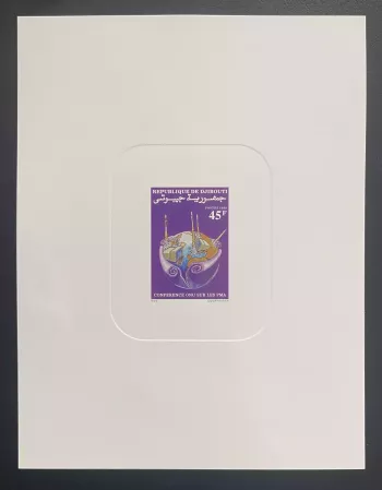 Djibouti 1990 Mi. 543 épreuve de luxe Conférence ONU PMA globe
