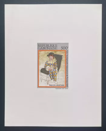 Gabon 1981 Mi. 804 épreuve de luxe Picasso Paul en Arlequin peinture art