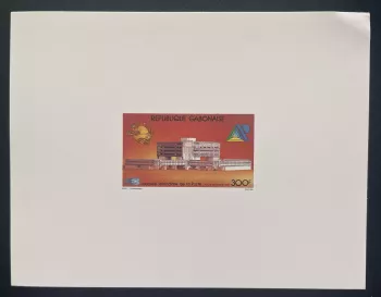 Gabun 1985 Mi. 944 Luxusprobe Weltposttag UPU Gebäude