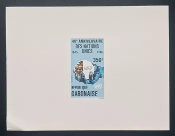 Gabon 1985 Mi. 945 épreuve de luxe 40e anniversaire Nations Unies ONU