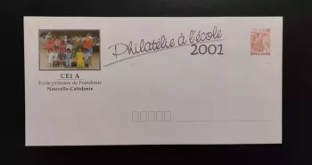 Nouvelle Calédonie PAP Philatélie à l'école 2001 CE1 A école Poindimié