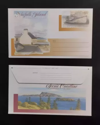 Norfolk Island aérogramme 85c littoral pittoresque neuf