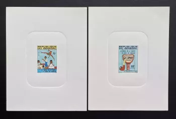 Senegal 1981 Mi. 749 - 750 luxury proof anti-tobacco health cancer pipe