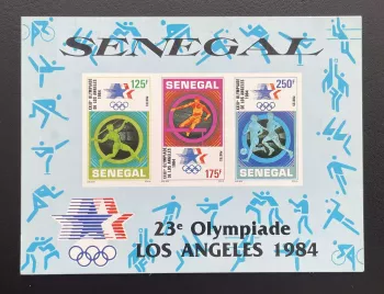 Senegal 1984 Mi. Bl. 46 Luxusprobe Olympische Spiele Los Angeles Fußball