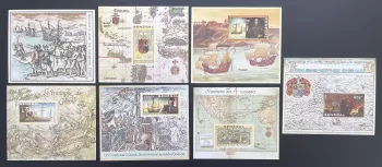 Sénégal 1991 Mi. Bl. 65 - 71 épreuve de luxe Christophe Colomb bateaux cartes