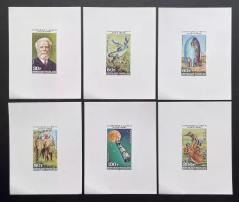 Togo 1980 Mi. 1456-1461 Luxusdruckprobe Tod Jules Verne Weltraum Tintenfisch