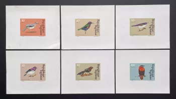 Togo 1981 Mi. 1536 - 1541 épreuve de luxe oiseaux birds faune fauna