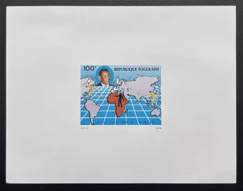 Togo 1989 Mi. 2149 épreuve de luxe ACP CEE Lomé IV Afrique carte monde
