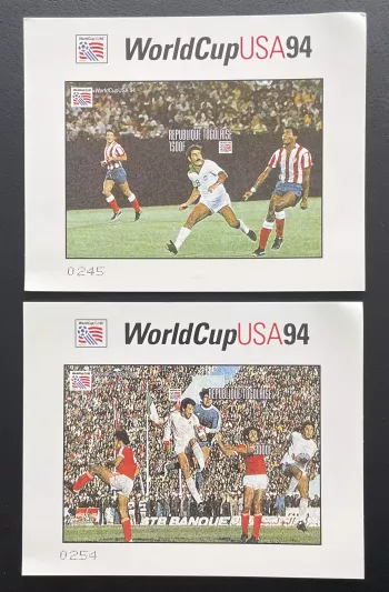 Togo 1994 Mi. Bl. 373 - 374 épreuve de luxe Football Coupe du Monde USA FIFA